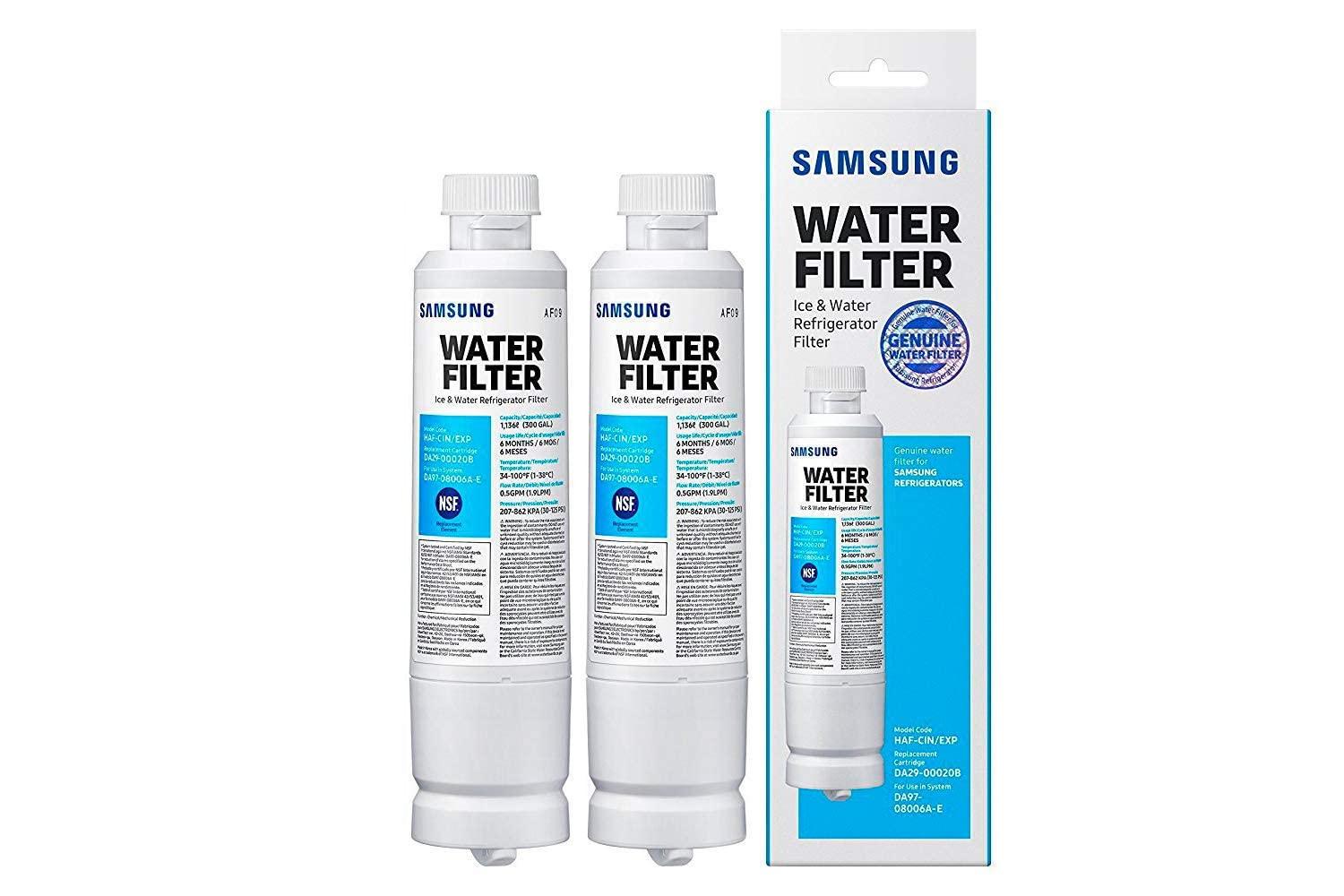 2-Pack Samsung HAF-CIN Water Filters $37.05 ($18.52 each), 2-Pack HAF-QIN $46.55 ($23.28 each) w/ S&S + Free Shipping