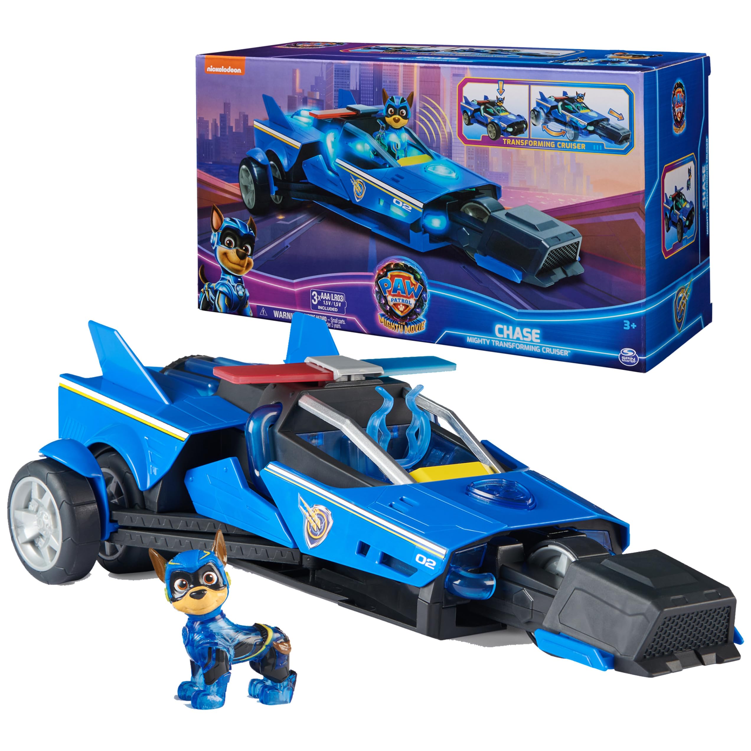 Paw Patrol The Mighty Movie Chase Mighty Transforming Cruiser Toy 25