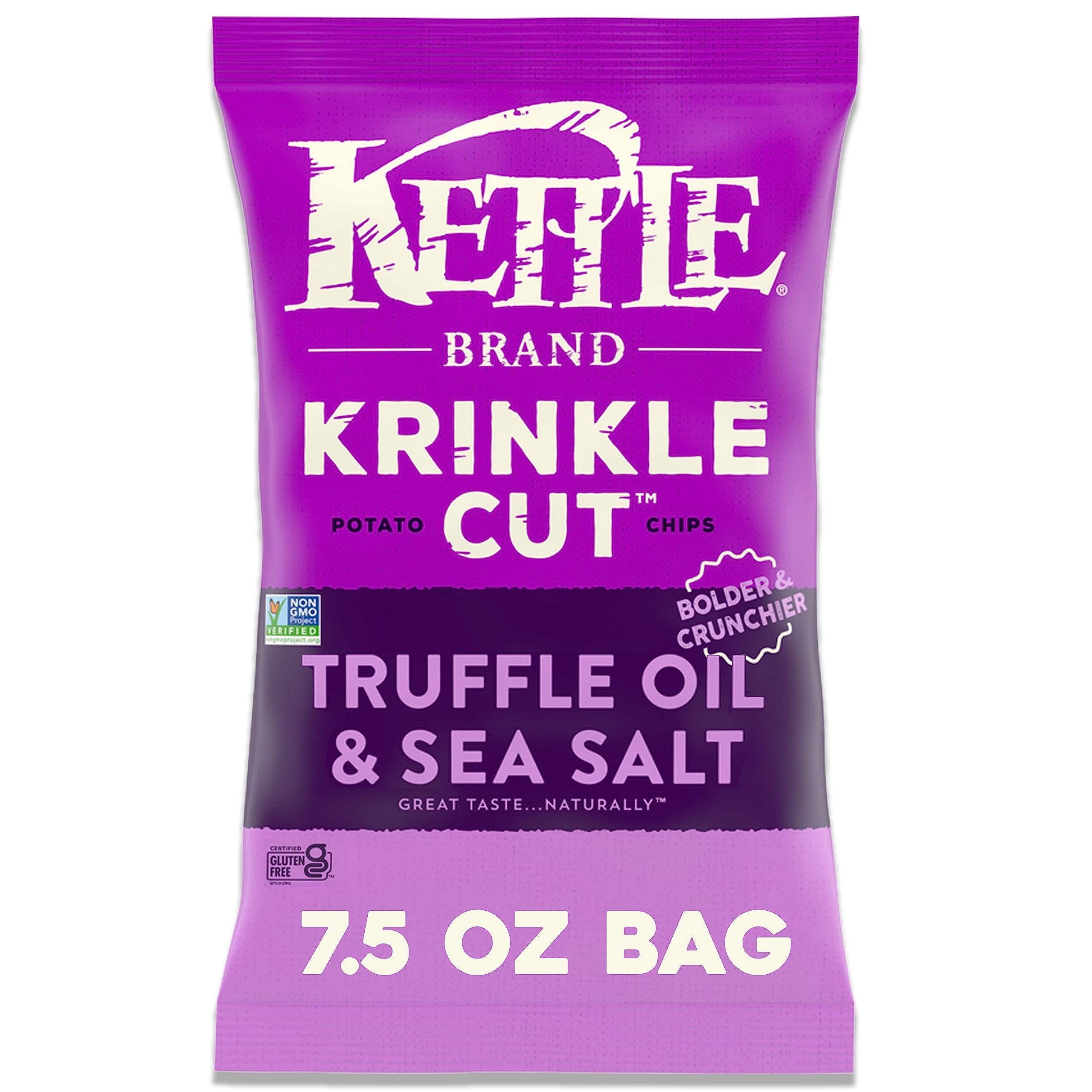 7.5-Oz Kettle Brand Krinkle Cut Potato Chips (Truffle & Sea Salt) $2.55 w/ S&S + Free Shipping w/ Prime or on $35+