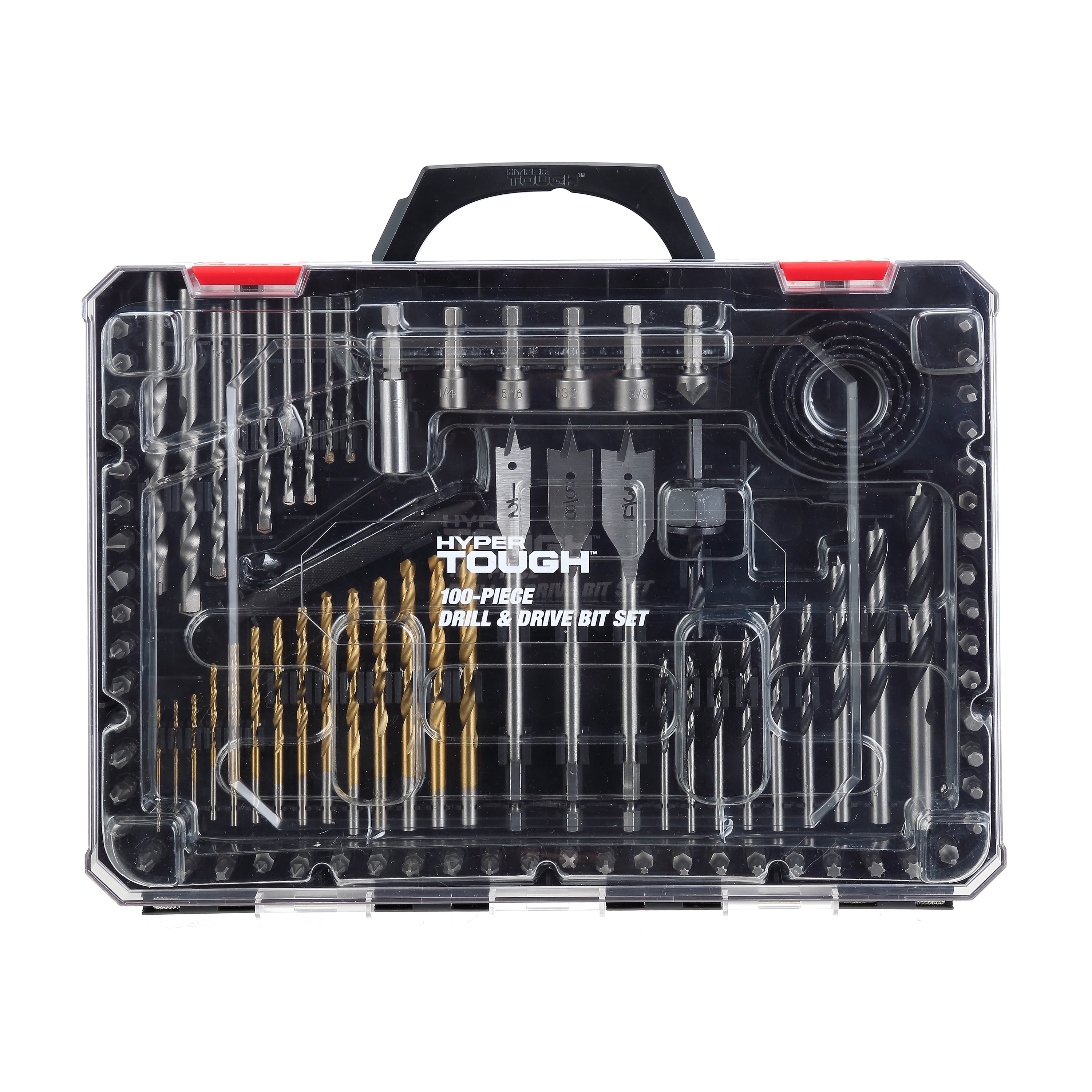 100Piece Hyper Tough Drill & Driver Bits Set 12.88 + Free S&H w