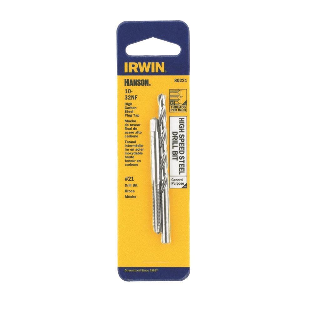 Irwin 80221 10-32 Tap/#21 Drill Combo $1.91 + Free Shipping w/ Prime or on $35+