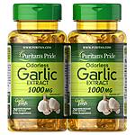 2-Pack 250-Count Puritan's Pride Odorless Garlic 1000 Mg Rapid Release Softgels (500-Ct Total) $9.22 ($4.61 each) w/ S&amp;S + Free Shipping w/ Prime or on $35+