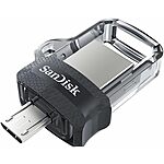 128GB SanDisk Ultra Dual Flash Drive m3.0 w/ microUSB + USB 3.0 Type-A $8