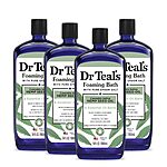 4-Pack 34-Oz Dr Teal's Foaming Bath w/ Pure Epsom Salt $14.35