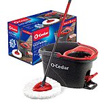 O-Cedar EasyWring Microfiber Spin Mop & Bucket System (Red/Gray) $28