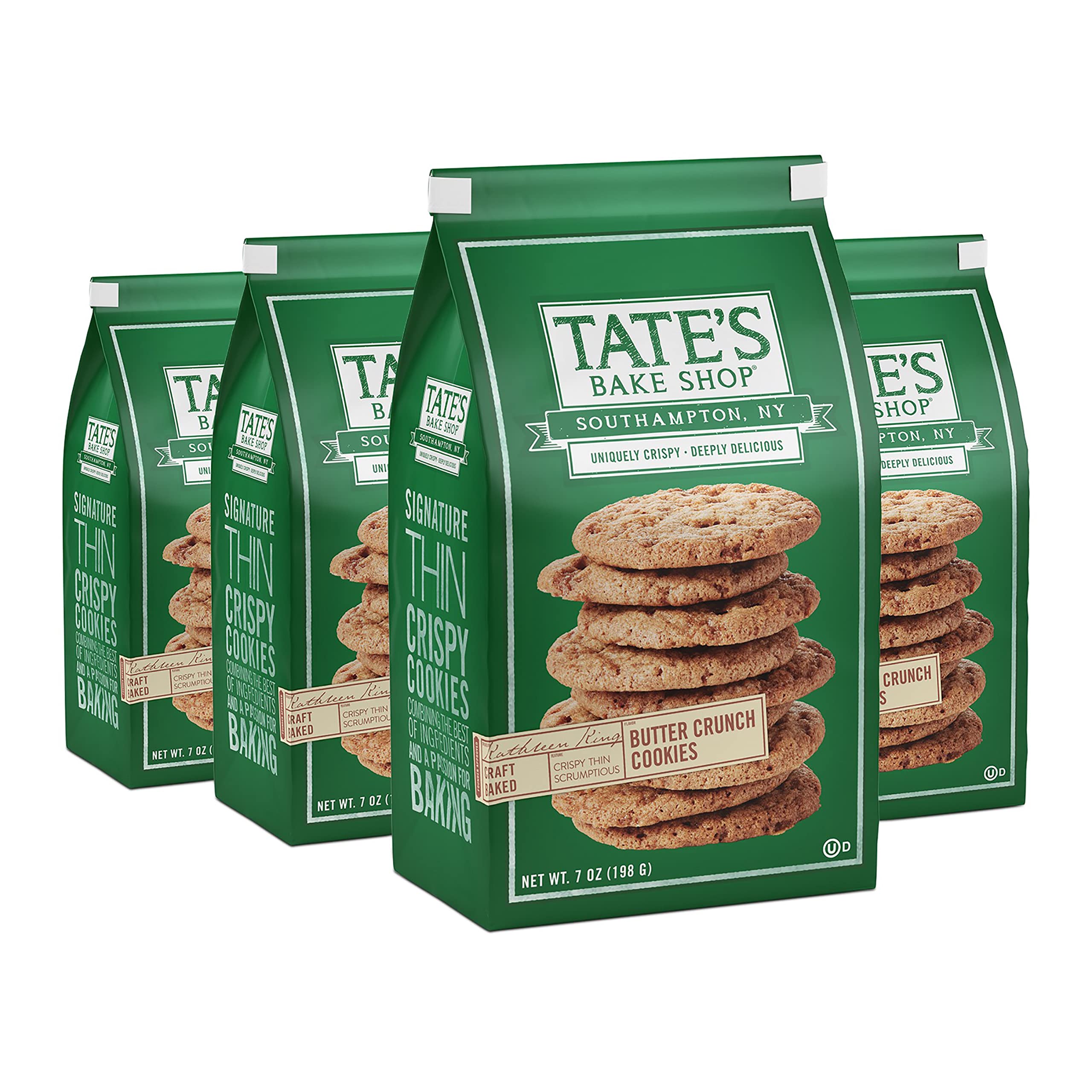 4-Pack 7-Oz Tate's Bake Shop Butter Crunch Cookies $13.70 ($3.43 each) + Free Shipping w/ Prime or on $35+