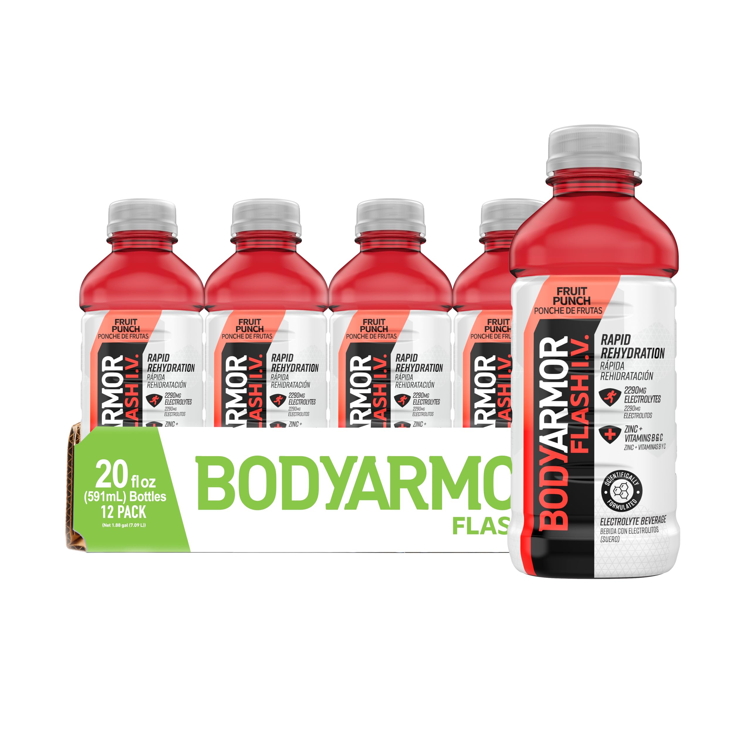 Select Accounts: 12-Pack 20-Oz BODYARMOR Flash I.V. Rapid Rehydration Electrolyte Beverage (Fruit Punch) $13.50 w/ S&S + Free Shipping w/ Prime or on $35+