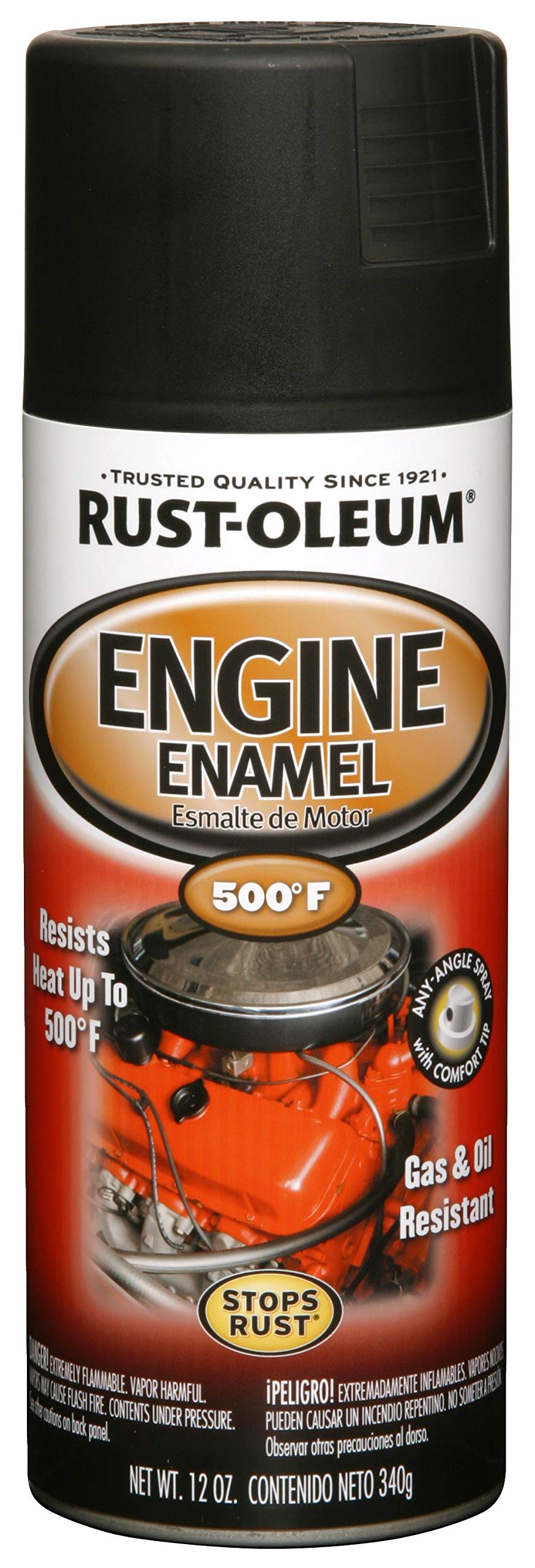 12-Oz Rust Oleum Engine Enamel Spray Paint (Low Gloss Black) $3.60 + Free Shipping w/ Prime or on $35+
