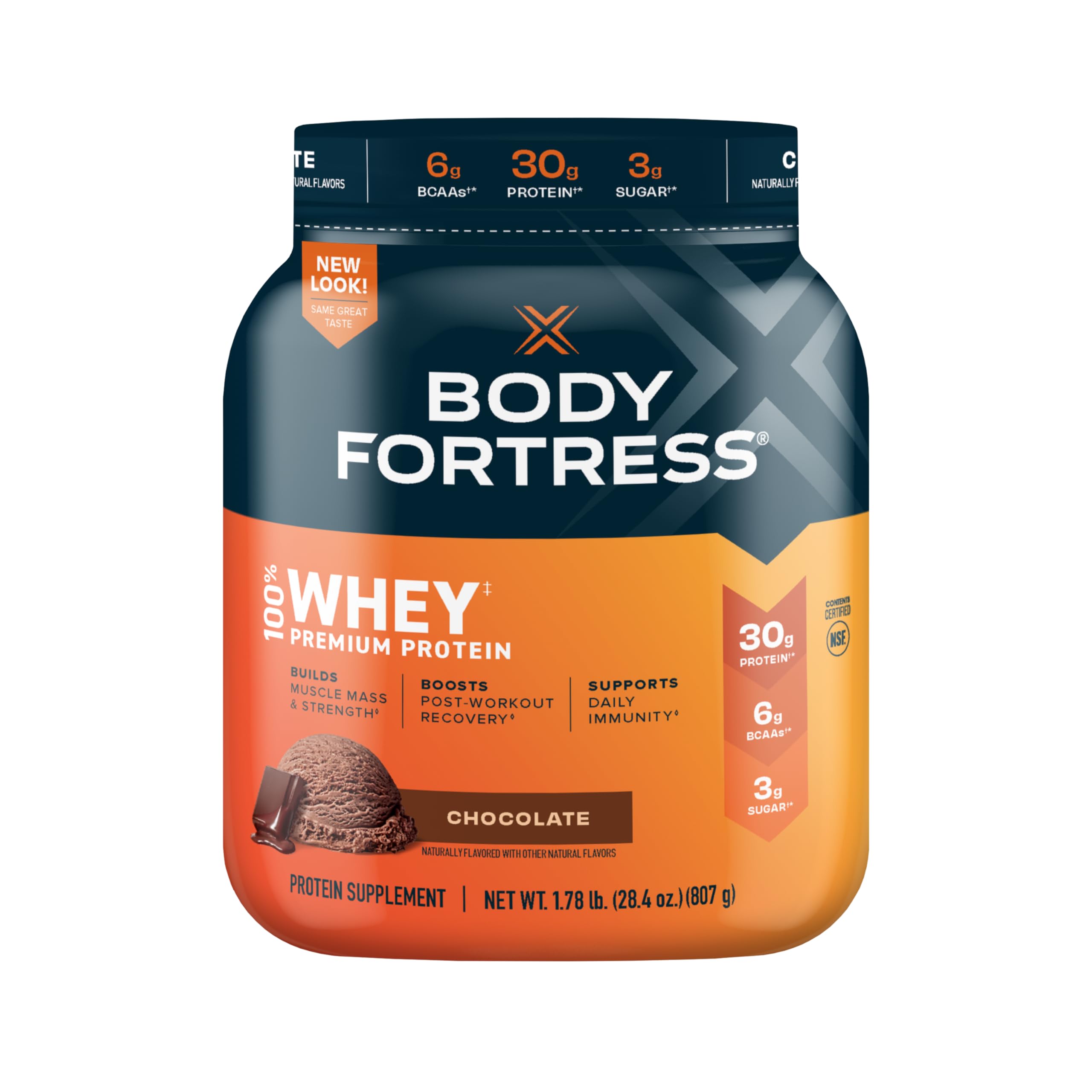 1.78-lb Body Fortress Super Advanced Whey Protein Powder (Chocolate) $14.60 w/ S&S + Free Shipping w/ Prime or on $35+