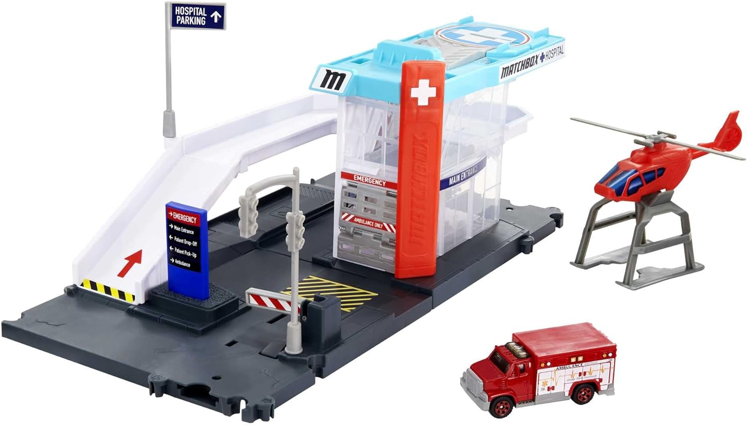 Matchbox Cars Action Drivers Playset w/ Helicopter & Toy Ambulance $9.10 & More + Free Shipping w/ Prime or on $35+