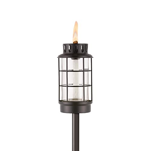 TIKI Brand 1121122 Easy Install Round Lantern Outdoor Torch $10.50 + Free Shipping w/ Prime or $35+