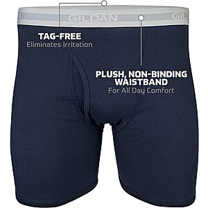 10-Pack Gildan 6 Inseam Men's Underwear Boxer Briefs (Various