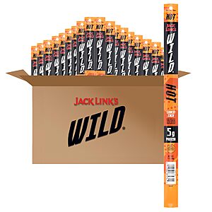 20-Count 1-Oz Jack Link's Wild Beef Sticks (Hot Spicy Meat) $17.47 w/ S&S