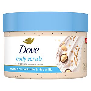 10.5-Oz Dove Exfoliating Body Polish Scrub (Crushed Macadamia & Rice Milk) $3.65 w/ S&S & More + Free Shipping w/ Prime or on $35+