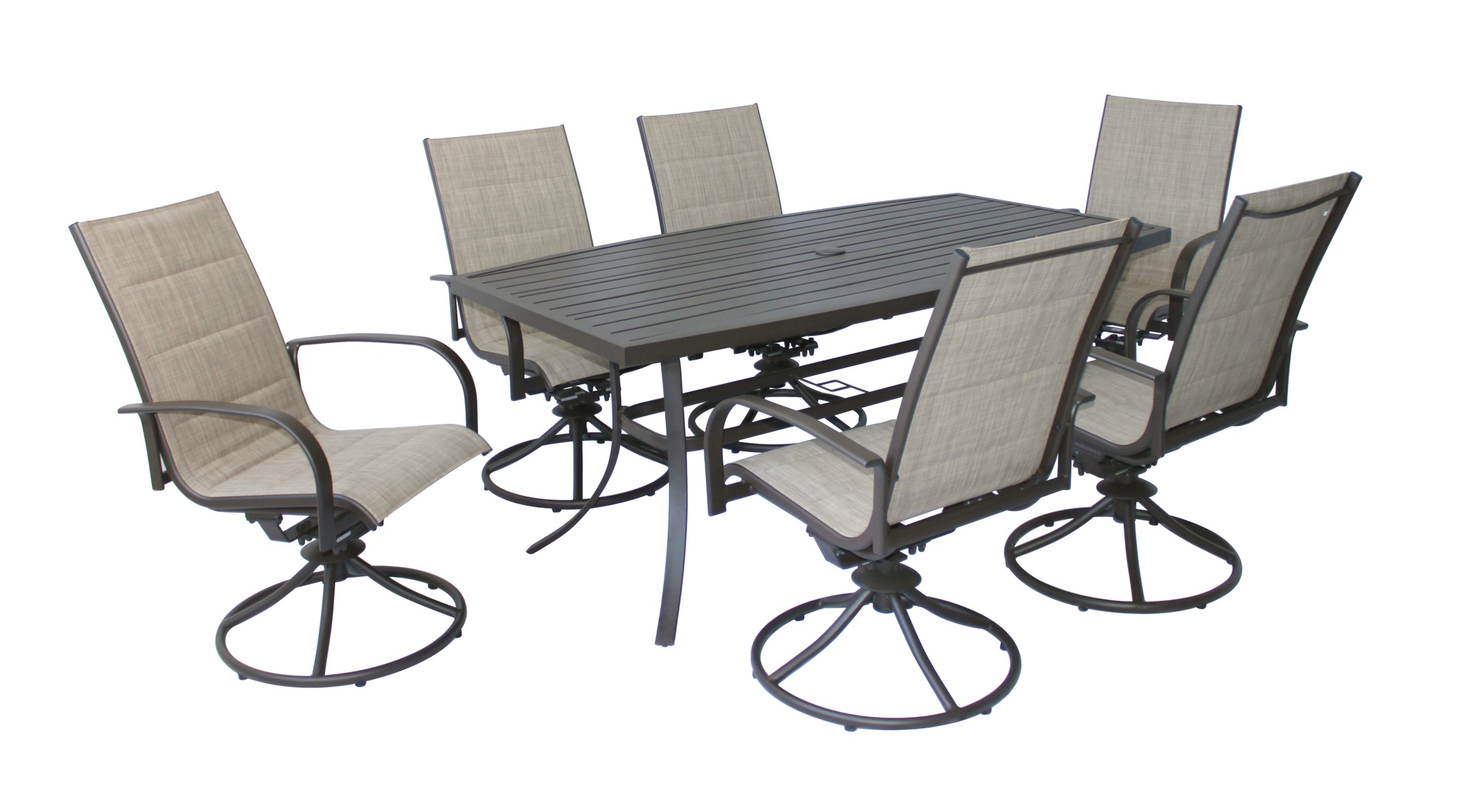 Ace Hardware Living Accents Taylor 7 Pc Brown Steel Dining Patio