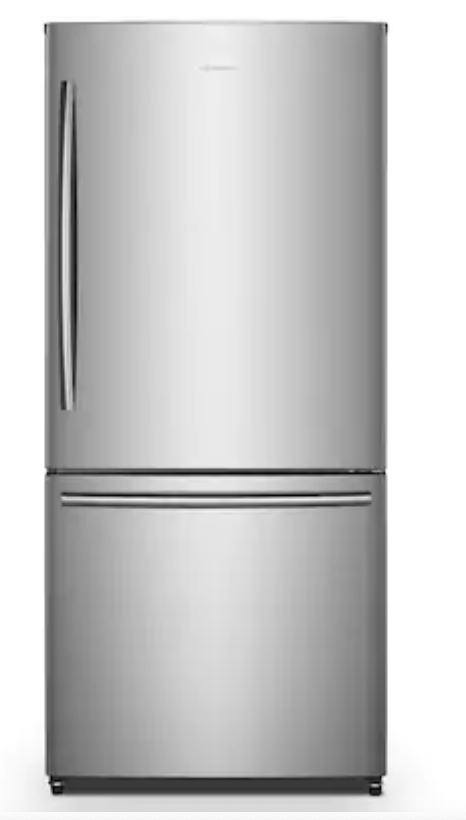 Lowes Hisense 17 1 Cu Ft Counter Depth Bottom Freezer Refrigerator Stainless Steel Energy Star 749 00