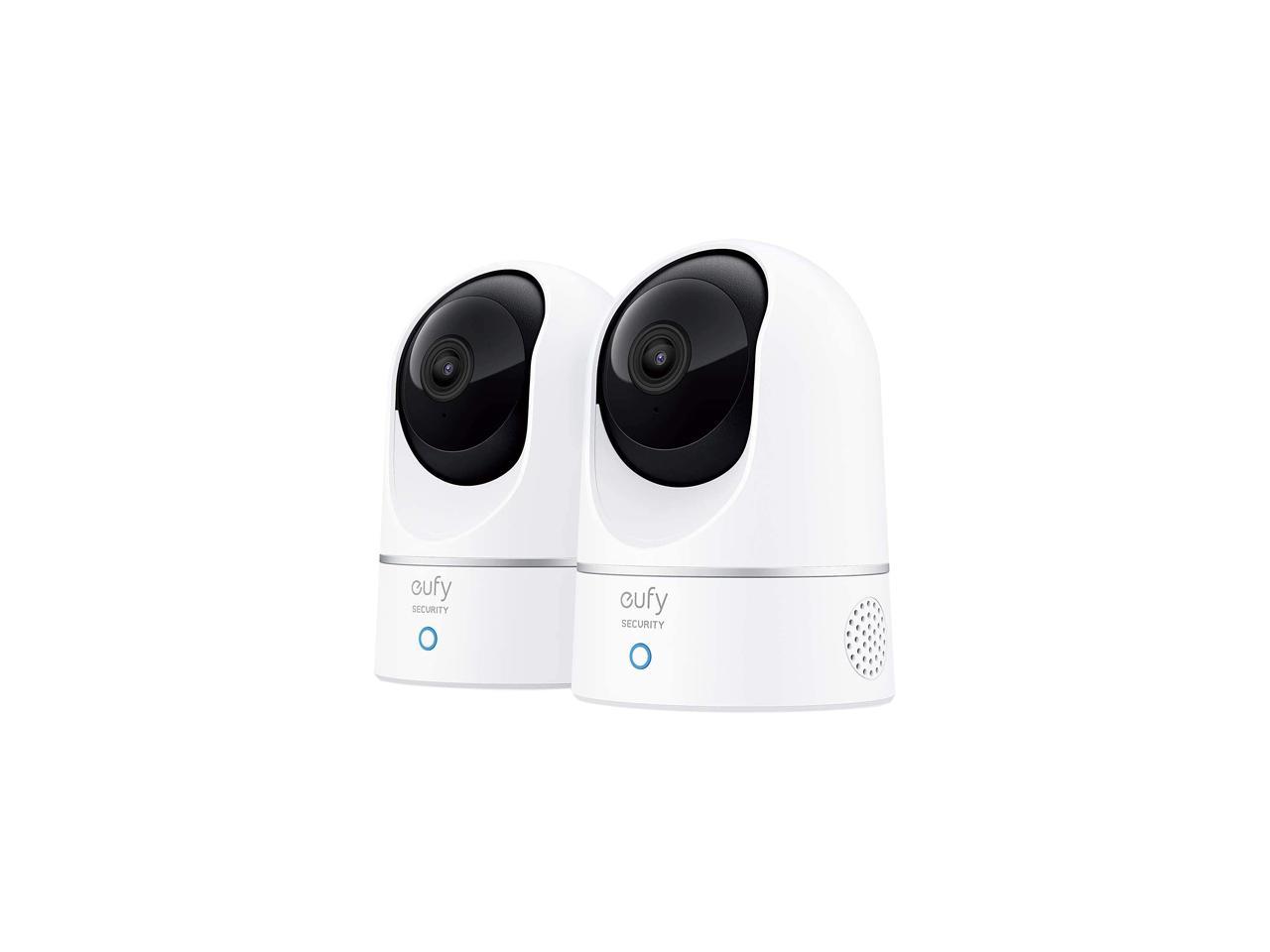 eufy Security Solo IndoorCam P24 2-Cam Kit, 2K Security Indoor Camera Pan & Tilt, Plug-in Camera with Motion Tracking $74