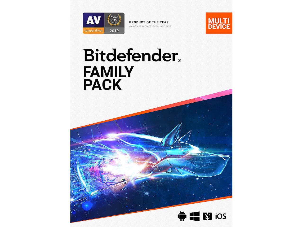 Bitdefender Family Pack 2022 - 2 Year / 15 Devices – Download @Newegg $40