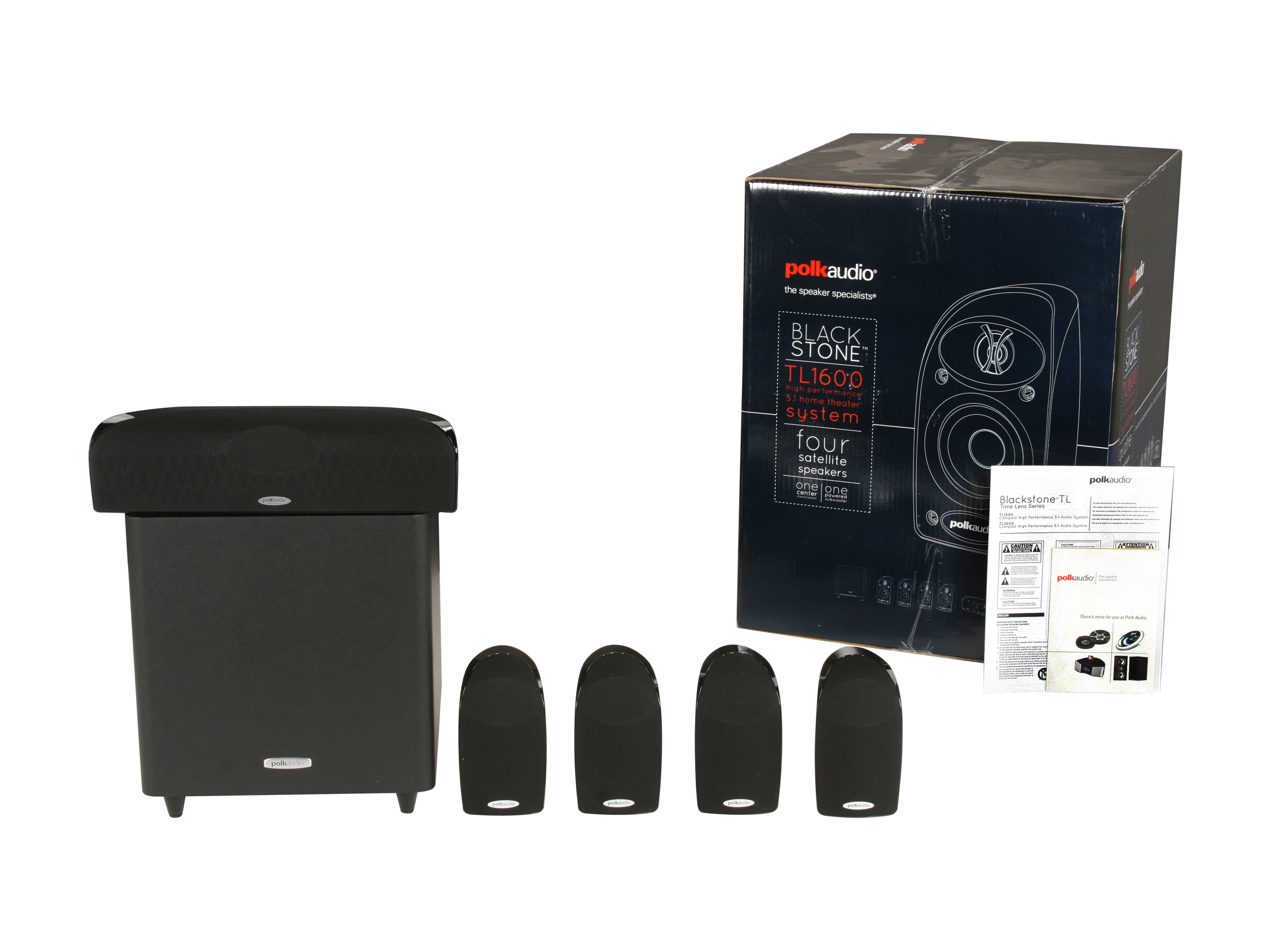 Polk Audio TL1600 5.1 Compact Surround Sound Home Theater System with Powered Subwoofer $149