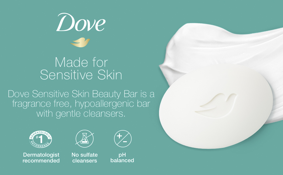 Dove (Sensitive Skin) Beauty Bar More Moisturizing Than Bar Soap, 14 bars @Amazon (S&S) $9.86