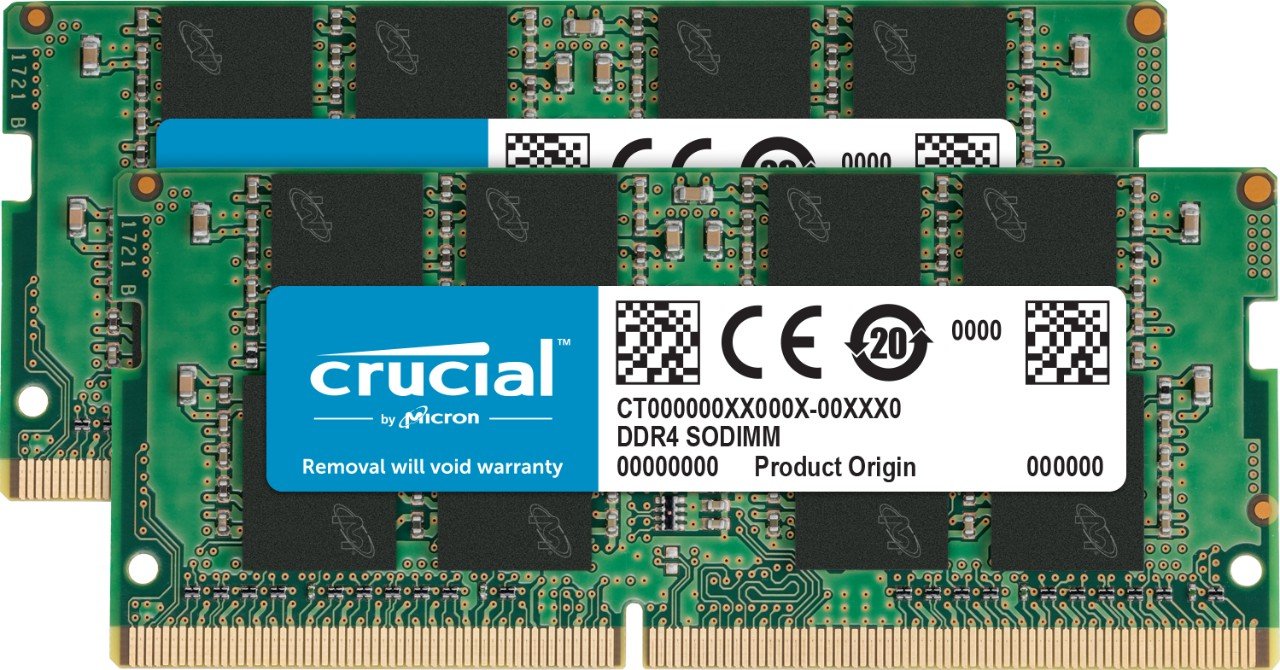64GB (2x 32) Crucial DDR4 3200 SODIMM Laptop Memory Kit @Amazon $206