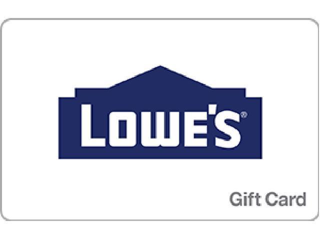 $100 Lowe's Gift Card (Email Delivery) $90 @Newegg
