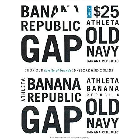 $25 Gap Options (Multibrand) Gift Card @Amazon $20