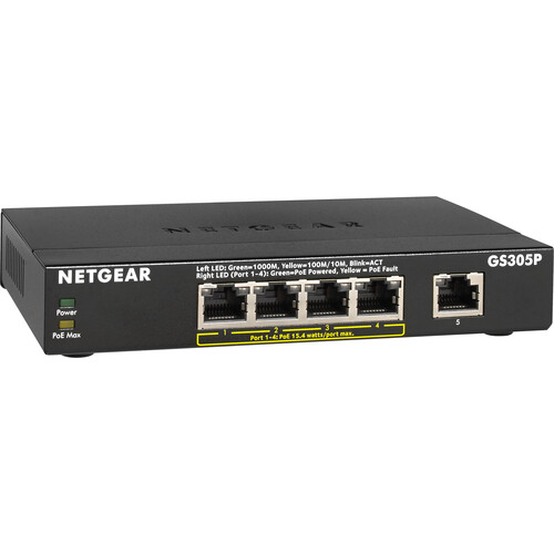 Netgear 5-Port Gigabit PoE+ Compliant Unmanaged Switch $35 + Free Shipping