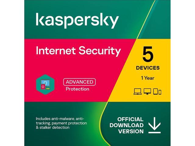 Kaspersky Internet Security 2022 1 Year / 5 Devices Download @newegg $15