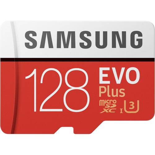 128GB SAMSUNG EVO Plus U3 microSDXC w/Adapter $15
