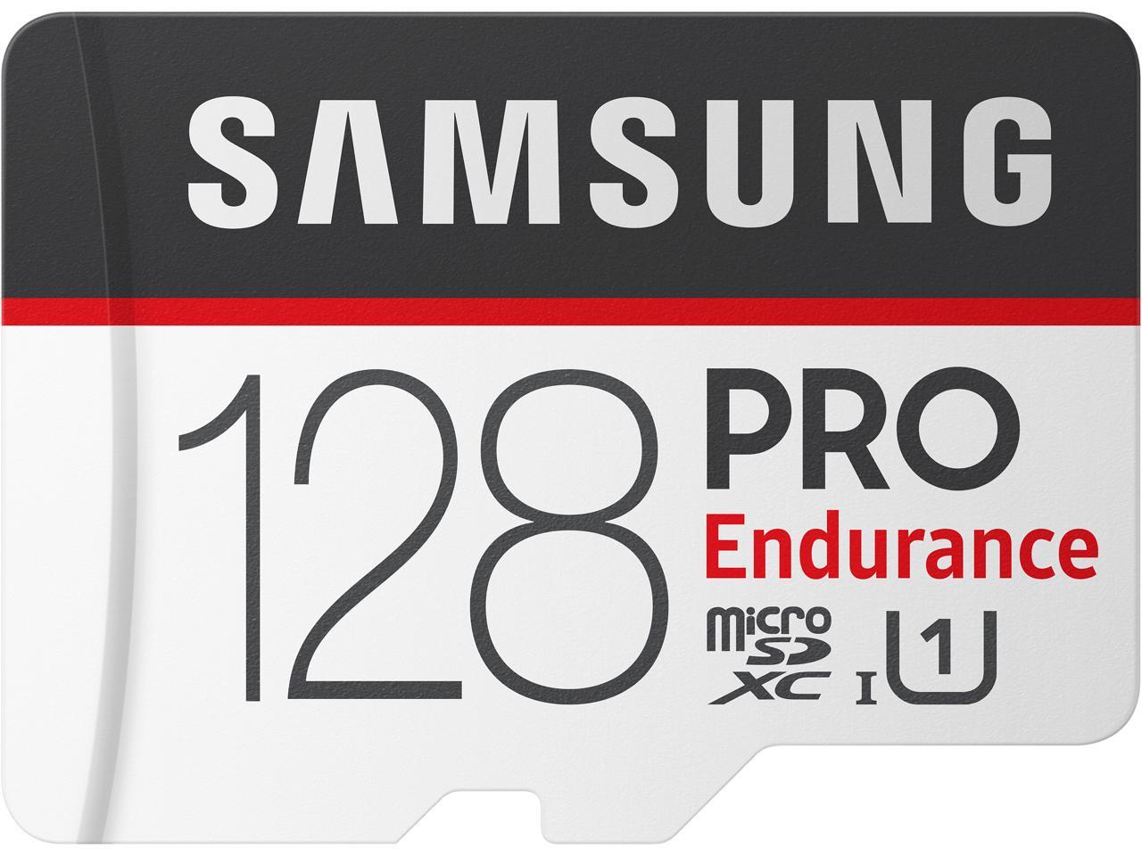 128GB Samsung Pro Endurance U1 microSDXC Memory Card w/ Adapter $20