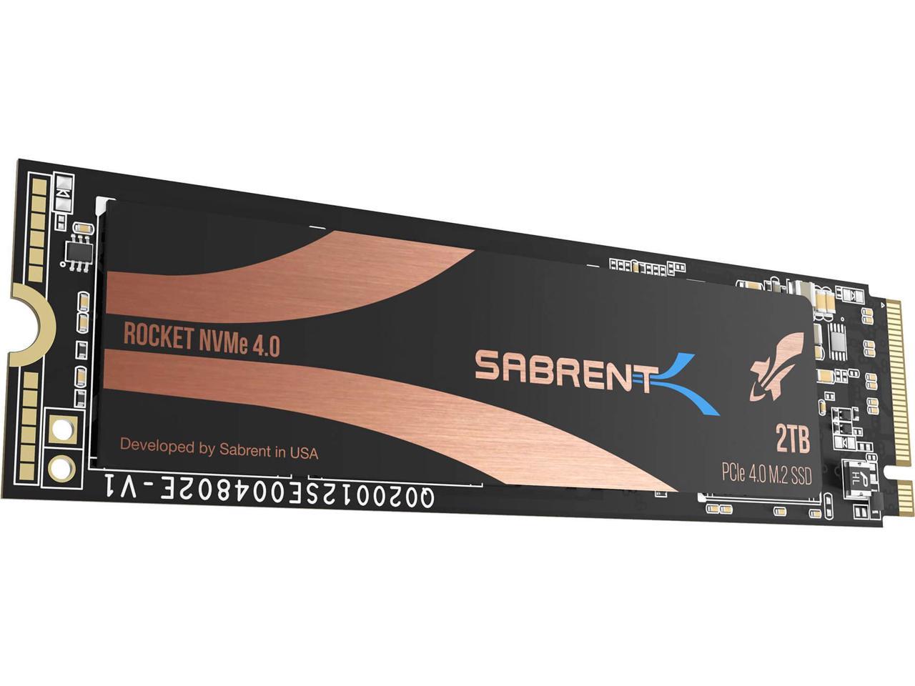 Sabrent 2TB Rocket NVMe 4.0 Gen4 SSD $218.44