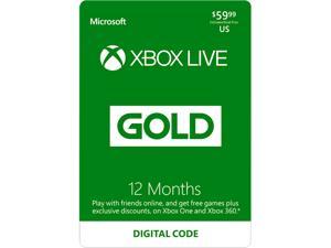 Xbox Gold Live: 12 Month Membership US Registered Account Only (Digital Code) $50