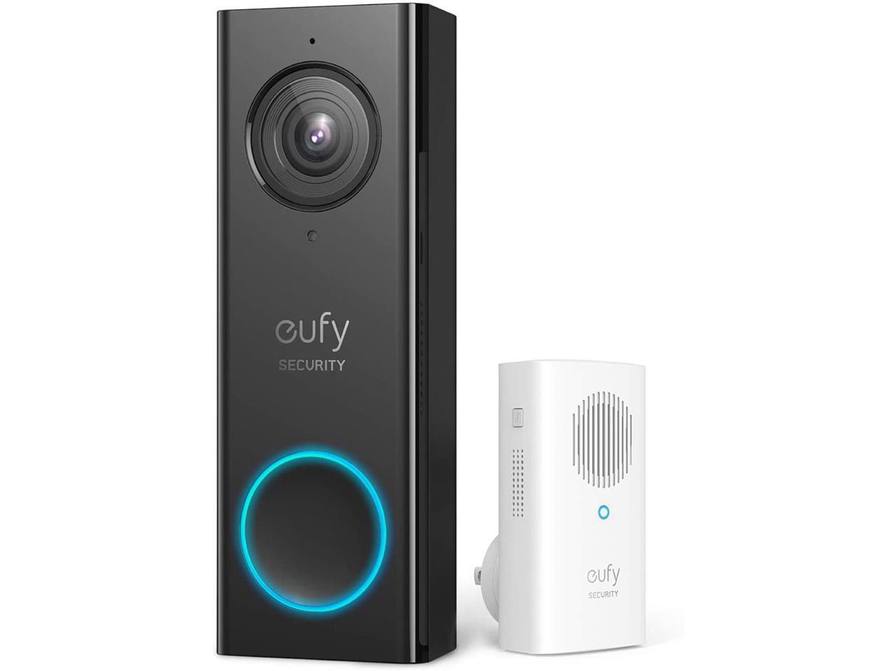 eufy Security Wi-Fi Video Doorbell 2K *RFB* Free Wireless Chime (Requires Existing Doorbell Wires, 16-24 VAC, 30 VA or above) $65