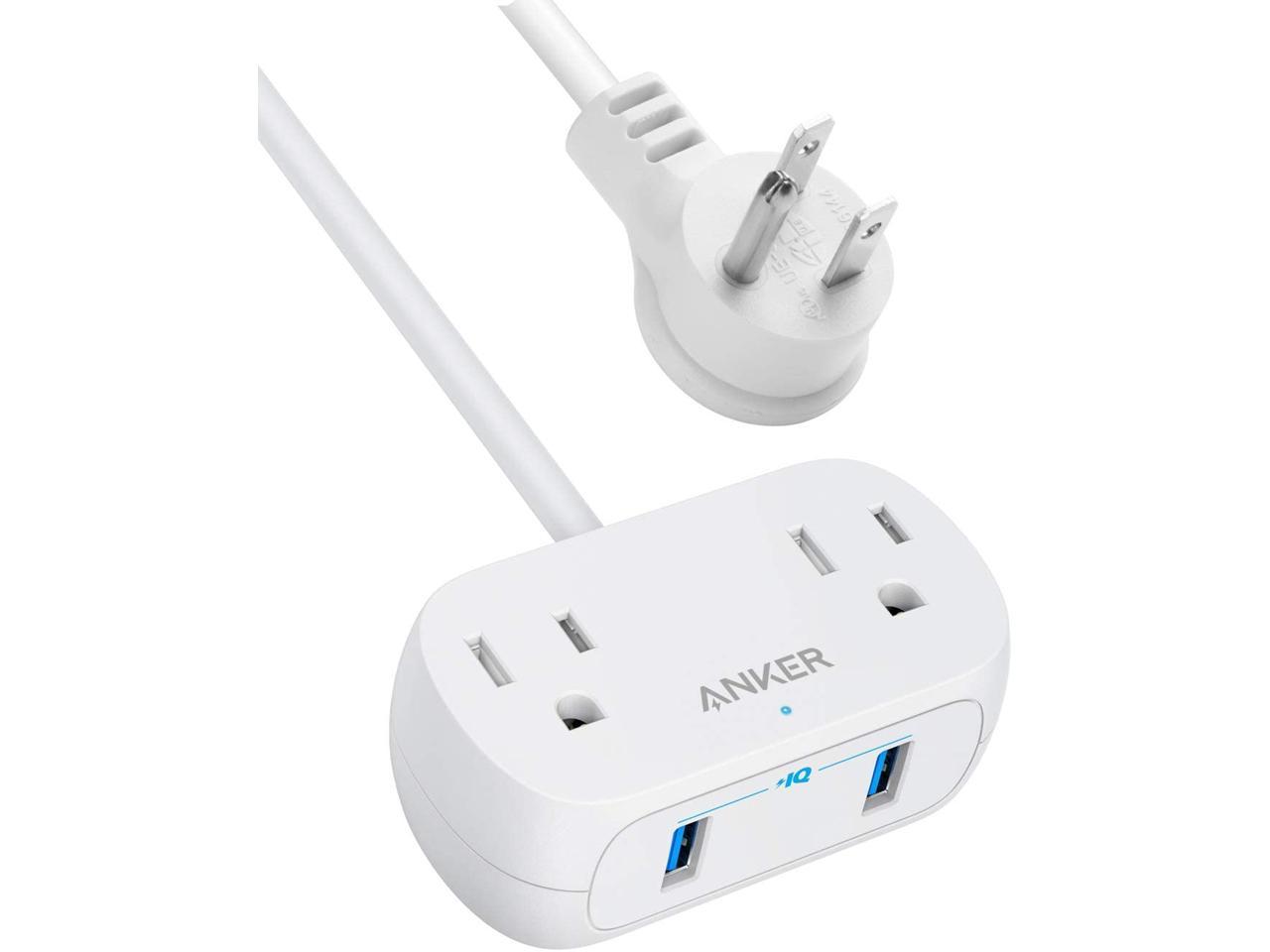 Anker Power Strip with USB PowerExtend USB 2 mini, 2 Outlets, and 2 USB Ports $10
