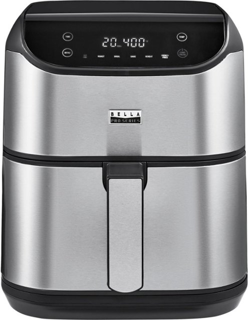 Bella Pro Series - 6-qt. Digital Air Fryer with Stainless Finish - Stainless Steel $40