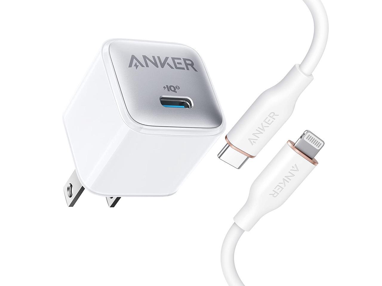 Anker 511 Charger (Nano Pro) 20W USB C Charger + Powerline III Flow USB C to Lightning Cable (3ft) Bundle $27
