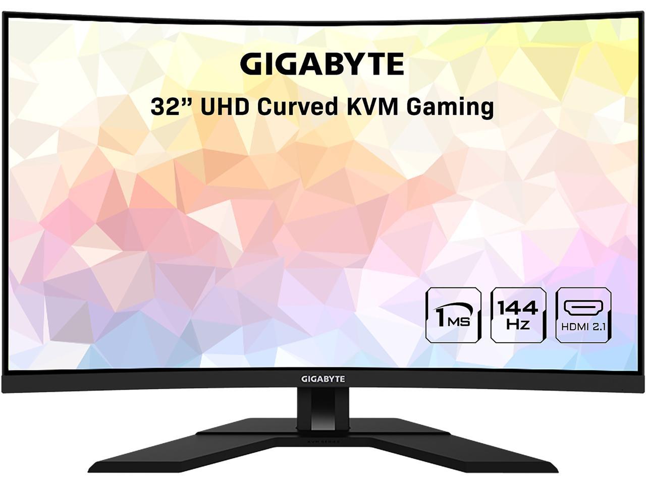 GIGABYTE M32UC 32" 144Hz (160Hz OC) 4K UHD Curved Gaming Monitor, SS VA $610