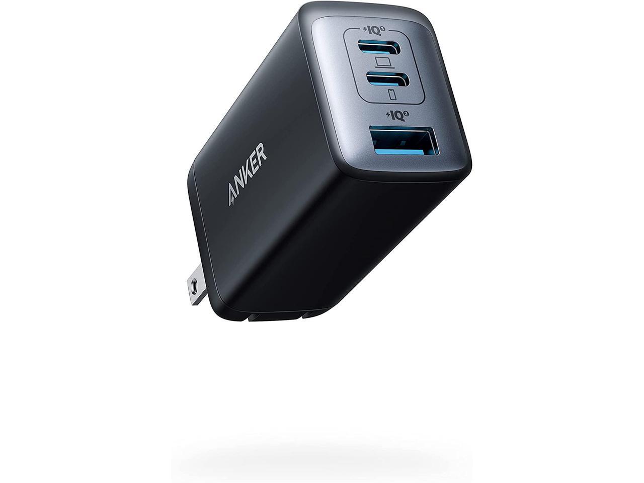 Anker 735 Charger (Nano II 65W), PPS 3-Port Fast Compact Foldable Wall Charger $44