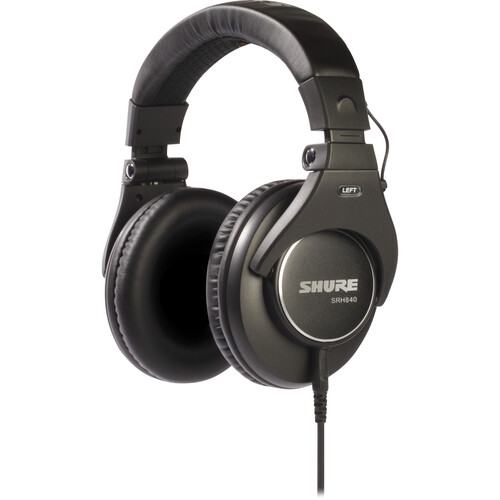 SHURE SRH840 Closed-Back Over-Ear Professional Monitoring Headphones $79