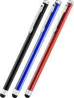 Insignia™ Tablet Styluses (3-Count) Black/Red/Blue + 6mos Trend Internet Security (3-dev) $6