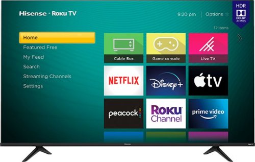 Hisense 43-Inch Class R6 Series Dolby Vision HDR 4K UHD Roku Smart TV with Alexa Compatibility $200
