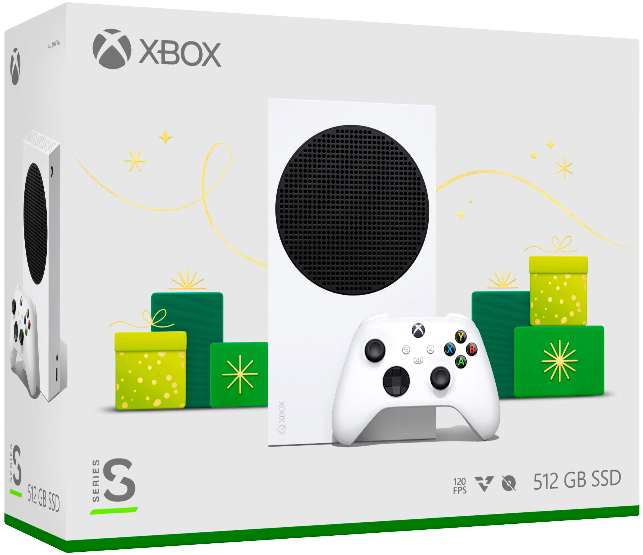 Microsoft Xbox Series S 512 GB All-Digital (Disc-Free Gaming) - Holiday Console - White $240