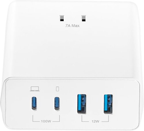 Insignia™ - 100W 4-Port USB and USB-C Desktop Charger Kit for MacBook Pro and More - White $55