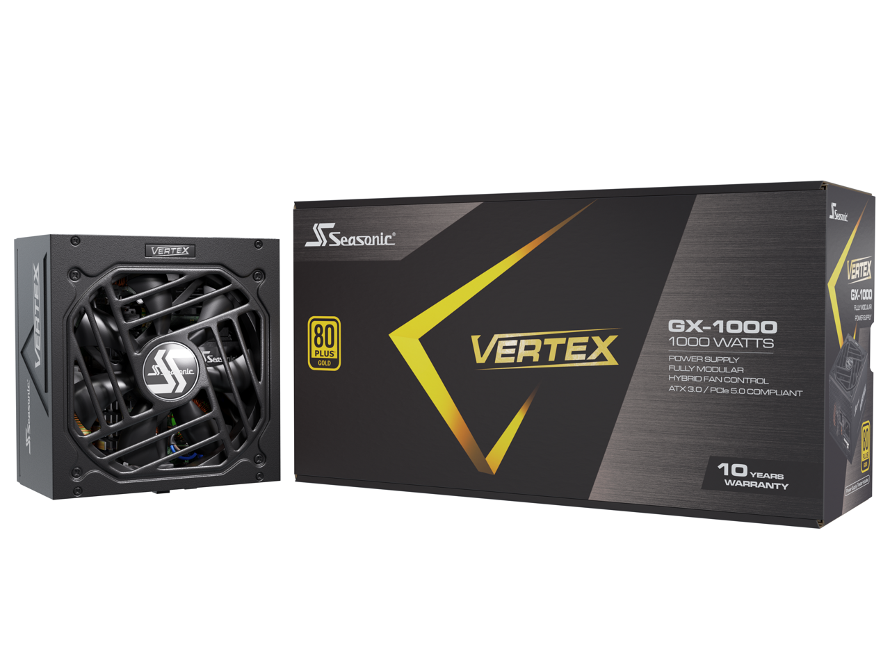 1000W Seasonic Vertex GX-1000, 80+ Gold Full Modular Power Supply, ATX 3.0 / PCIe 5.0 Compliant $190
