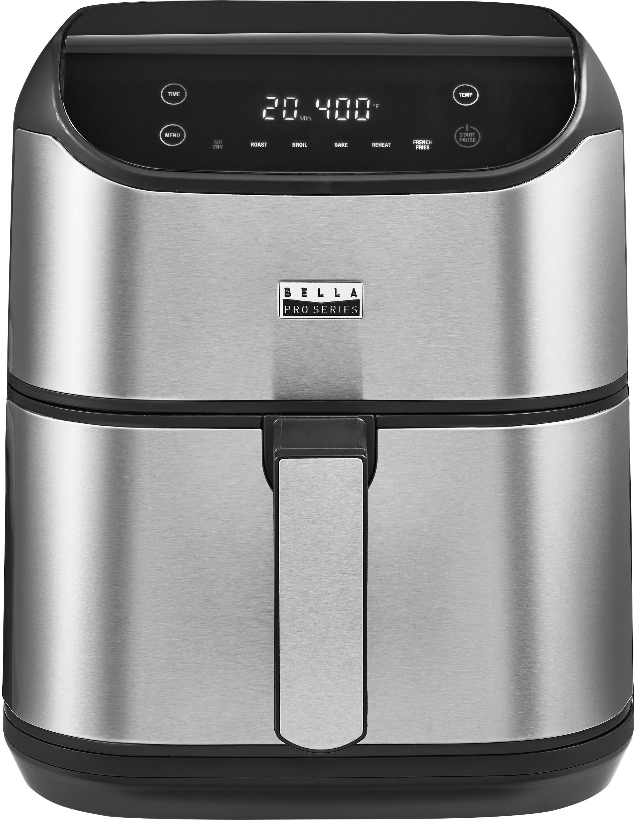 Gourmia 10-Qt. Dual Basket Digital Air Fryer with Smart Finish and Match  Cook Black Stainless Steel