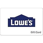 $100 Lowe's eGift Card $90 (Email Delivery)