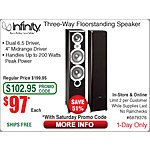 Infinity Primus 363 Speakers $97ea @Frys (1/23 w/emailed code)  Samsung UN40H5003 40&quot; LED HDTV $257 Kensington Orbit Trackball $15 WD Red 3TB HDD $99