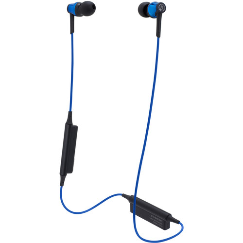 AUDIO-TECHNICA CONSUMER ATH-CKR35BT Sound Reality Wireless In-Ear Headphones (Blue) $10