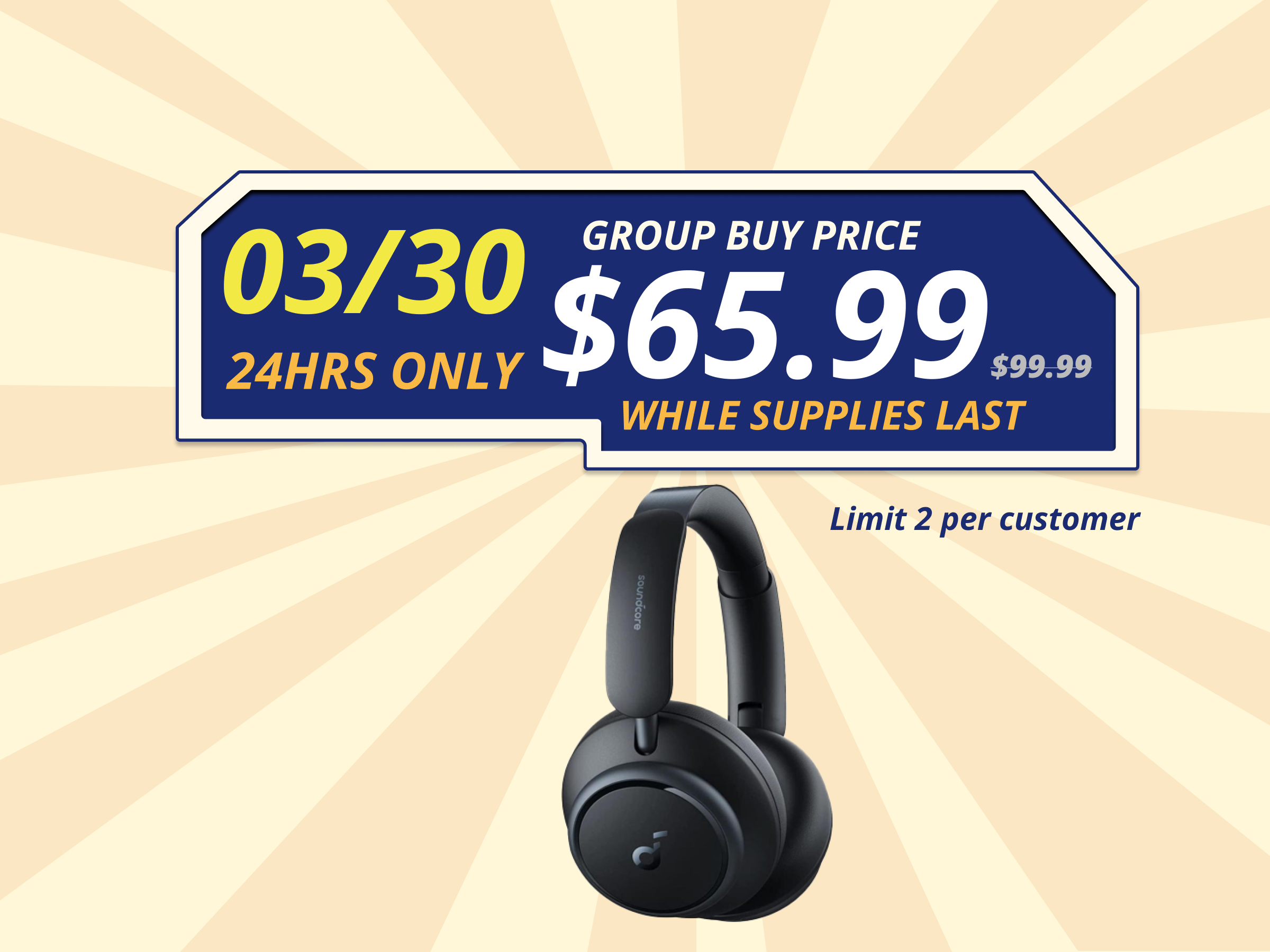 Anker Soundcore Space Q45 Adaptive ANC Headphones (Black) *RFB* (Group Buy) $66